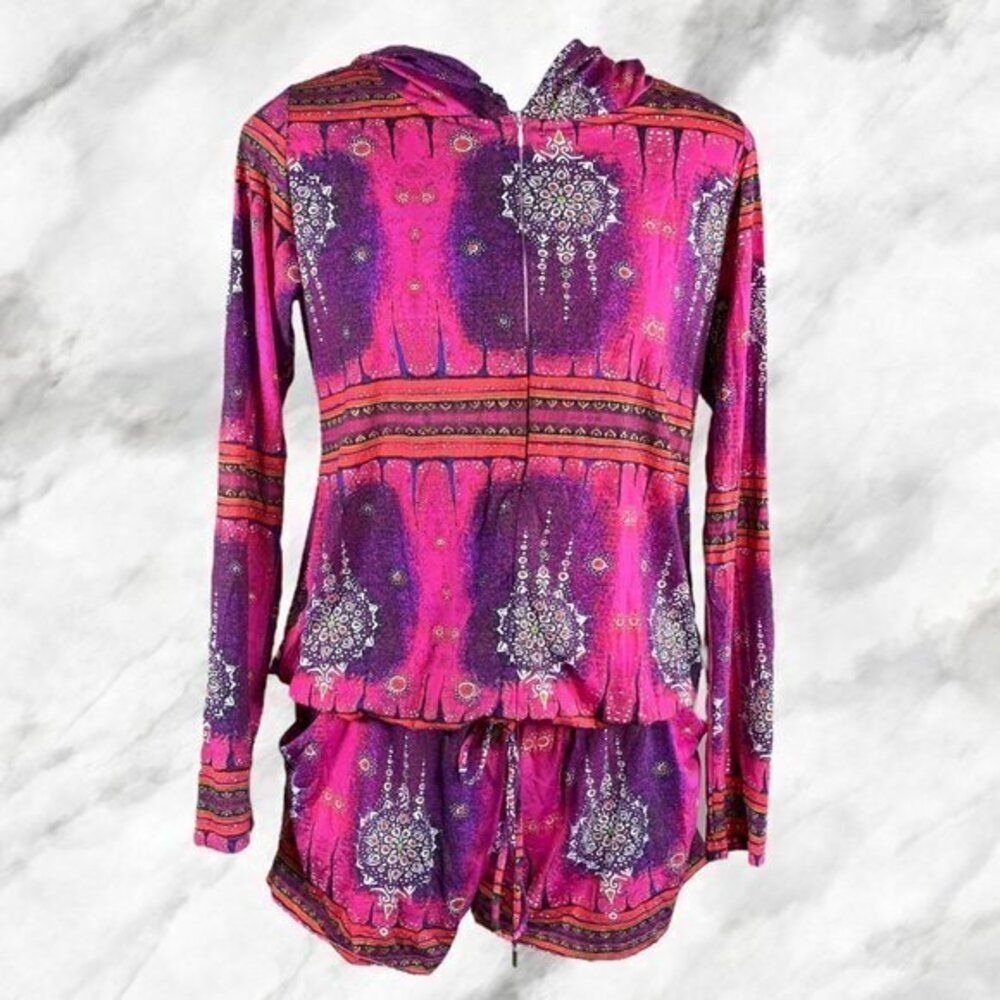 Coral Festival Romper - Playful Pink